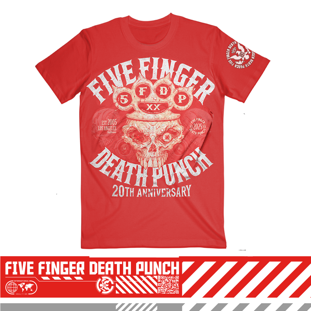 20th Anniversary Knucklehead T shirt - Red (PRE-ORDER)